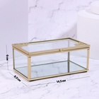Органайзер для хранения «GREAT», с крышкой, стеклянный, с зеркальным дном, 1 секция, 14,5 × 8,5 × 6 см, цвет прозрачный/медный - Фото 2