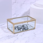 Органайзер для хранения «GREAT», с крышкой, стеклянный, с зеркальным дном, 1 секция, 14,5 × 8,5 × 6 см, цвет прозрачный/медный - Фото 5