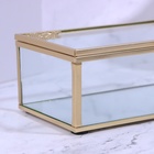 Органайзер для хранения «GREAT», с крышкой, стеклянный, с зеркальным дном, 1 секция, 14,5 × 8,5 × 6 см, цвет прозрачный/медный - Фото 10