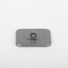Пуговица на ножке «Квадраты», 28 × 28 мм, цвет серебряный - Фото 2