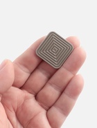 Пуговица на ножке «Квадраты», 28×28 мм, цвет серебряный - Фото 2