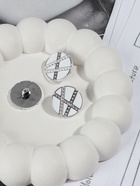 Пуговицы на ножке, d=21.5 мм, набор 5 шт., цвет белый, серебряный - Фото 3