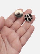 Пуговицы на ножке, d=21.5 мм, набор 5 шт., цвет чёрный, золотой - Фото 3