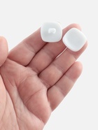 Пуговицы на ножке «Квадрат», 22×22 мм, набор 5 шт., матовые, белые - Фото 2