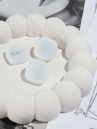 Пуговицы на ножке «Квадрат», 22×22 мм, набор 5 шт., матовые, белые - Фото 3