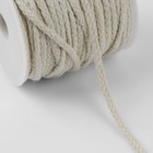 Шнур для плетения, хлопчатобумажный, без сердечника, d = 4 мм, 50 ± 1 м, цвет белый - Фото 2