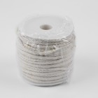 Шнур для плетения, хлопчатобумажный, без сердечника, d = 4 мм, 50 ± 1 м, цвет белый - Фото 3