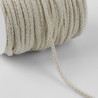 Шнур для плетения, хлопчатобумажный, без сердечника, d = 5 мм, 50 ± 1 м, цвет белый - Фото 2