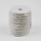 Шнур для плетения, хлопчатобумажный, без сердечника, d = 5 мм, 50 ± 1 м, цвет белый - Фото 3