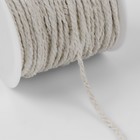 Шпагат для плетения, хлопчатобумажный, d = 4 мм, 50 м, цвет белый - Фото 2