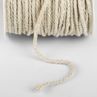 Шпагат для плетения, хлопчатобумажный, d = 4 мм, 50 м, цвет белый - Фото 3