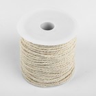 Шпагат для плетения, хлопчатобумажный, d = 4 мм, 50 м, цвет белый - Фото 5