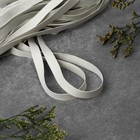 Резинка латексная гладкая, 10 мм, 50 м, белая - Фото 1