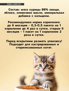 Влажный корм для кошек беззерновой паштет с курицей и овощами, 80 г - Фото 2