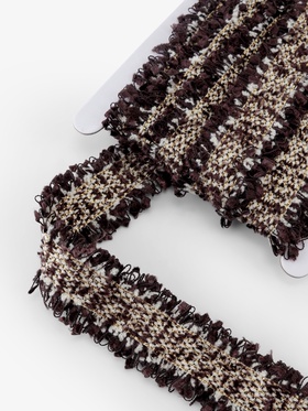 Тесьма декоративная «Твидовая», двусторонняя, 30 мм, 5±0.5 м, коричневая