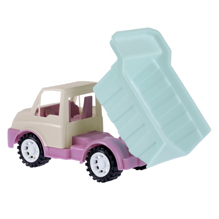 Песочный набор с грузовиком голубой-сиреневый(лопатка и грабли 19см, 4 формочки) JB5300566