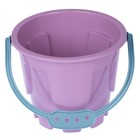 Набор игрушек для песочницы: ведро 1.2 л, лопатка, грабли,4 формочки, лейка 0.2 л, бледно-розовый - Фото 3