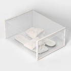 Коробка для хранения обуви с дверцей Доляна Middle size, 24×33×14 см, 2 шт. - Фото 6