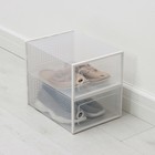 Коробка для хранения обуви с дверцей Доляна Middle size, 24×33×14 см, 2 шт - Фото 10