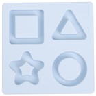 Развивающая игрушка - сортер M&B «Изучаем фигуры», пищевой силикон, голубой - Фото 16