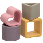 Развивающая игрушка - сортер M&B «Изучаем фигуры», пищевой силикон, бежевый - Фото 8