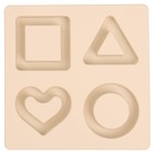 Развивающая игрушка - сортер M&B «Изучаем фигуры», пищевой силикон, бежевый - Фото 17