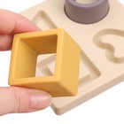 Развивающая игрушка - сортер M&B «Изучаем фигуры», пищевой силикон, бежевый - Фото 6