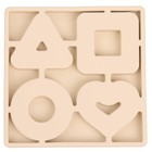 Развивающая игрушка - сортер M&B «Изучаем фигуры», пищевой силикон, бежевый - Фото 10