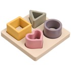 Развивающая игрушка - сортер M&B «Изучаем фигуры», пищевой силикон, бежевый - Фото 16