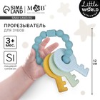 Прорезыватель силиконовый M&B «Ключики», от 3 мес., синий - Фото 1