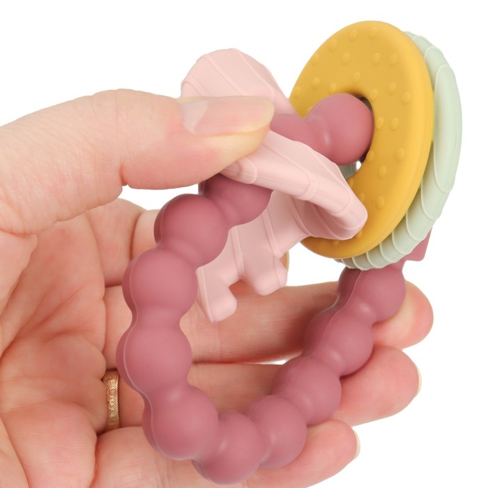Прорезыватель силиконовый «Ключики», цвет розовый, Mum&Baby