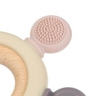 Прорезыватель силиконовый M&B «Массажер», от 3 мес., розовый/бежевый - Фото 7