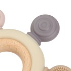 Прорезыватель силиконовый M&B «Массажер», от 3 мес., розовый/бежевый - Фото 8