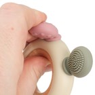 Прорезыватель силиконовый M&B «Массажер», от 3 мес., розовый/бежевый - Фото 10