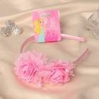 Ободок для волос "Выбражулька" роза, 0,9 см, розовый - фото 321499679