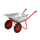 Тачка строительная, 2 пневмоколеса, груз/п 320 кг, объём 110 л, оцинкованный кузов 0.8 мм, Greengo - Фото 9