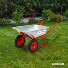 Тачка строительная, 2 пневмоколеса, груз/п 320 кг, объём 110 л, оцинкованный кузов 0.8 мм, Greengo - Фото 8