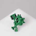 Значок «Лягушонок» с магнитофоном, цвет зелёный - Фото 2
