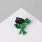 Значок «Лягушонок» с магнитофоном, цвет зелёный - Фото 3
