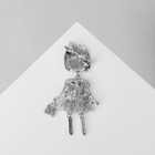 Брошь «Девочка» необычная, цветная в чернёном серебре - фото 9658913