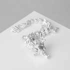 Брошь «Дракон» длинный подвижный, цвет матовое серебро - Фото 1