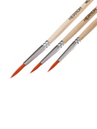 Набор кистей для рисования, синтетика, 3 штуки: № 1, 2, 3, круглые, деревянная ручка, международный размер 10212703