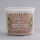 Ватные палочки на деревянной основе, биоразлагаемые, 7 см, 300 шт., в пластиковом органайзере - Фото 8