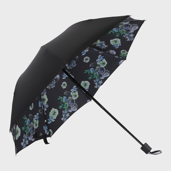 Зонт механический «Цветы», эпонж, 4 сложения, 8 спиц, R = 48 см, цвет МИКС - фото 1906695543