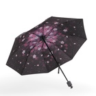 Зонт механический «Цветы», эпонж, 4 сложения, 8 спиц, R = 48 см, цвет МИКС - фото 9743177