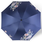 Зонт механический «Цветы», эпонж, 4 сложения, 8 спиц, R = 48 см, цвет МИКС - фото 9658979