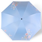 Зонт механический «Цветы», эпонж, 4 сложения, 8 спиц, R = 48 см, цвет МИКС - фото 9743181