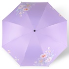 Зонт механический «Цветы», эпонж, 4 сложения, 8 спиц, R = 48 см, цвет МИКС - фото 9743182