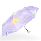 Зонт автоматический «Цветы», 3 сложения, 8 спиц, R = 49 см, цвет МИКС - Фото 4