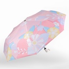 Зонт автоматический «Цветочная поляна», 3 сложения, 8 спиц, R = 49 см, цвет МИКС - фото 9659003